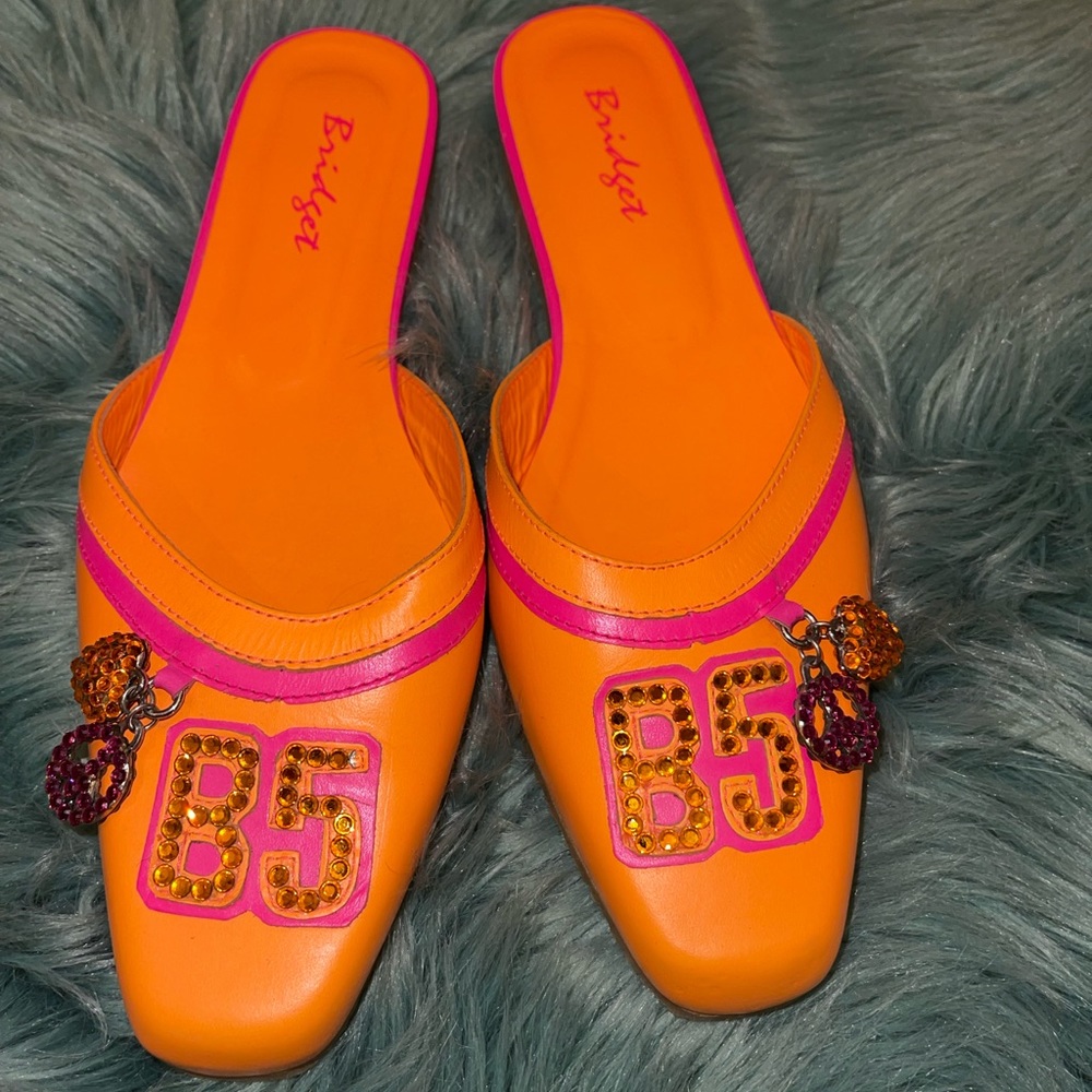 Leather slippers
